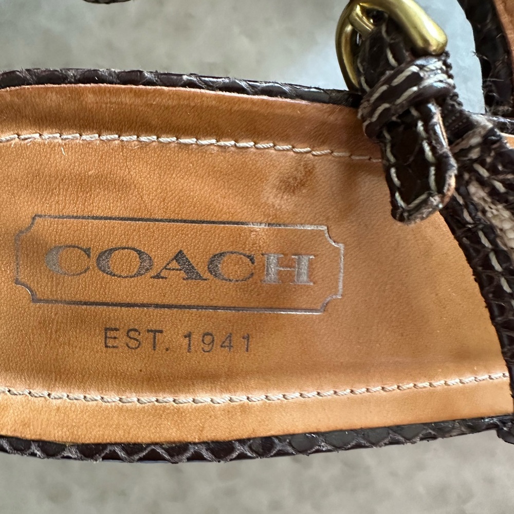 Coach size 9 made in Italy woman shoes - Picture 5 of 7